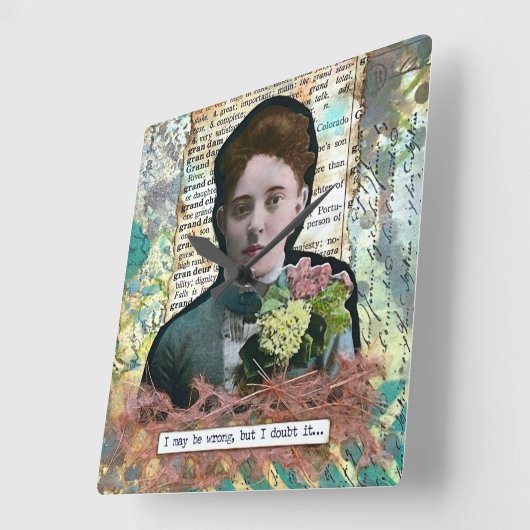 スナーキー スクエア壁時計 (傾斜)