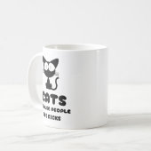 スナーキ―キャット コーヒーカップ - 面白い内向的性格 (正面左)