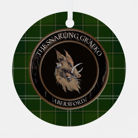 スナーリンググラエコクリスマスオーナメント メタルオーナメント (正面)