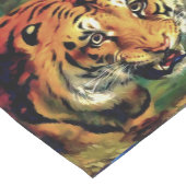 スナーリングタイガー芸術的ポートレート ショートテーブルランナー (コーナー)