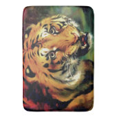 スナーリングタイガー芸術的ポートレート バスマット (正面縦)