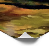 スナーリングタイガー芸術的ポートレート ポスター (コーナー)