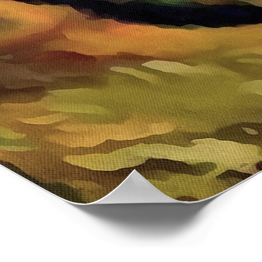 スナーリングタイガー芸術的ポートレート ポスター (角)