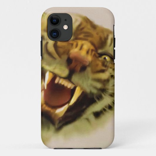 スナーリングベンガルタイガー大きな猫ワイルドライフアート Case-Mate iPhoneケース (裏面)