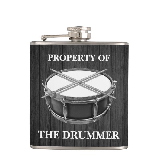 スナーレドラムドラムスティックロック&転がミュージシャンドラマー フラスク (正面)