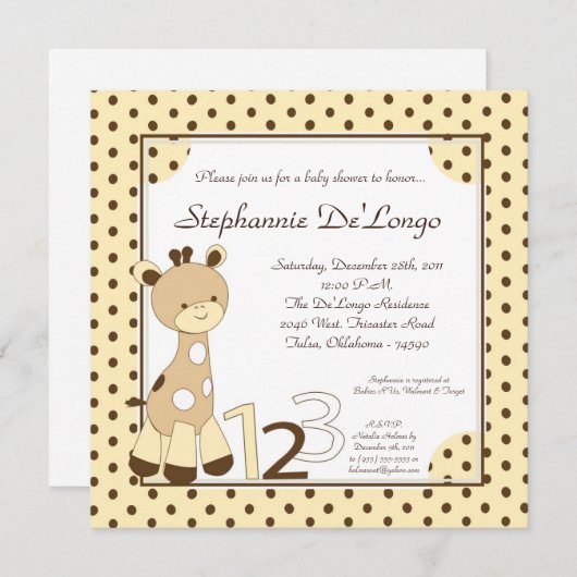 スニッカードゥードルキレーフベビーシャワー招待状 招待状 (正面/裏面)