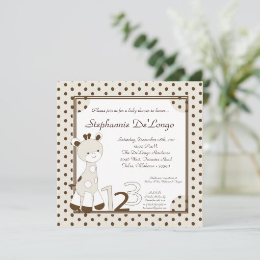 スニッカードゥードルキレーフベビーシャワー招待状 招待状 (スタンド正面)