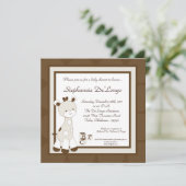 スニッカードゥードルギラフベビーシャワー招待状 招待状 (スタンド正面)