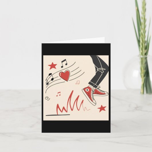 スニッカー音楽カラフル表現デジタルアートイリュウ カード (正面)