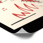 スニッカー音楽カラフル表現デジタルアートイリュウ ポスター (角)