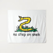 スニックミームGadsden parody SnekRight タペストリー (正面(横))