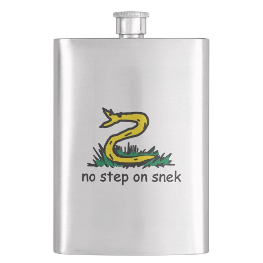 スニックミームGadsden parody SnekRight フラスク (正面)