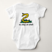 スニックミームGadsden parody SnekRight ベビーボディスーツ (裏面)