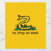 スニックミームGadsden parody SnekRight ワインラベル (シングルラベル)