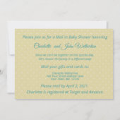 スニップカタツムリ子犬の尾ベビシャワーメール 招待状 (裏面)