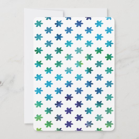 スニップスとカタツムリ水の色ベビーシャワー 招待状 (裏面)