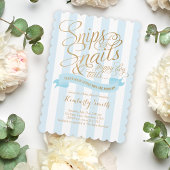 スニップスとカタツムリ男の赤ちゃんベビーシャワー招待状 招待状