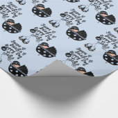 スニップスとカタツムリ黒と青の赤ちゃんシャワー ラッピングペーパー (角)