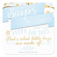 スニップス&カタツムリ青金ゴールドストライプの優先スティッカー