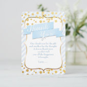 スニップス&カタツムルブルー&金ゴールドパーティーサンキューカード サンキューカード (スタンド正面)