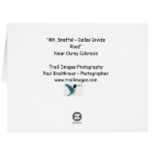 「スニフェル山 – ダラス・ディバイド・ロード」 (裏面横)