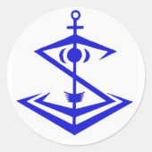 スニペントロジーのエンブレムステッカー ラウンドシール (正面)