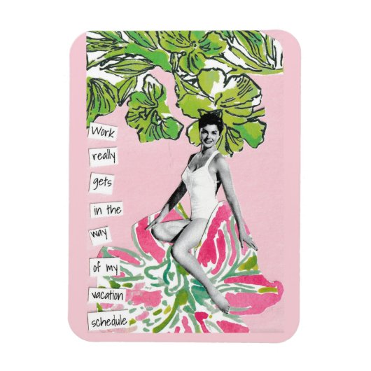 スニャーキーなバケーションマグネットの仕事が邪魔 マグネット (縦)