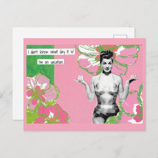 スニャーキー休暇はがき今日は何日? シーズンポストカード (正面/裏面)