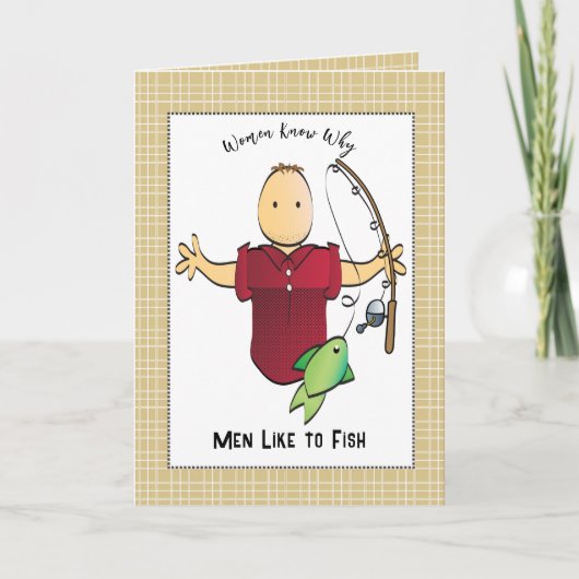 スニャーキー魚の男性の漫画のジョーク誕生日 カード (正面)