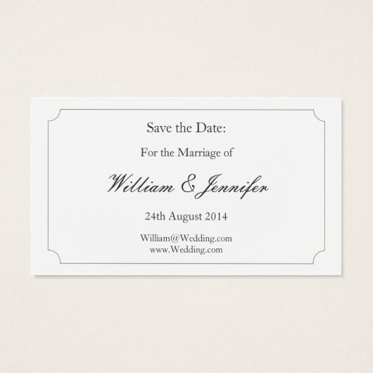 スニーカーおもしろいは日付のビジネス結婚カードを保存 (裏面)