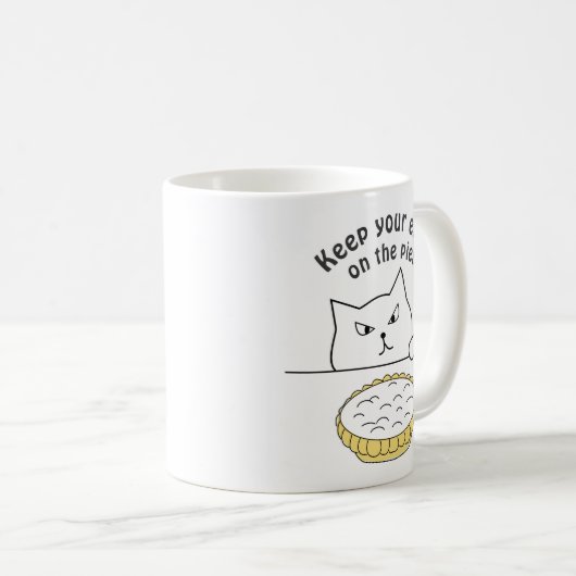 スニーカーおもしろいキャットアフタークリームパイイラストレーション コーヒーマグカップ (正面右)