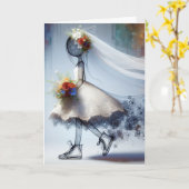 スニーカーお洒落の花嫁 カード (黄色い花)