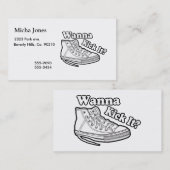 スニーカーそれを蹴りたいと思って下さい 名刺 (正面/裏面)