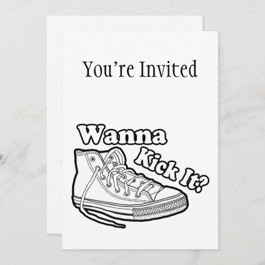 スニーカーそれを蹴りたいと思って下さい 招待状 (正面/裏面)