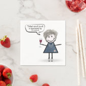 スニーカーでパーティーの女の子をワインで縛る スタンダードカクテルナプキン (インサイチュ)