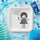 スニーカーでパーティーの女の子をワインで縛る ペーパープレート (パーティー)