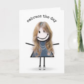 スニーカーでフィギュアの女の子 カード (正面)