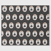 スニーカーでフィギュアの女の子 ラッピングペーパー (フラット)