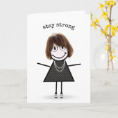 スニーカーでフィギュア考えの女の子を突き刺す カード (黄色い花)