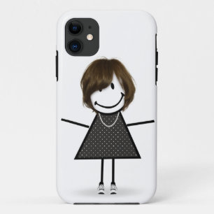 スニーカーで女の子を髪でステッキ iPhone 11 ケース