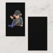 スニーカーと野球帽サルの猿 名刺 (正面/裏面)