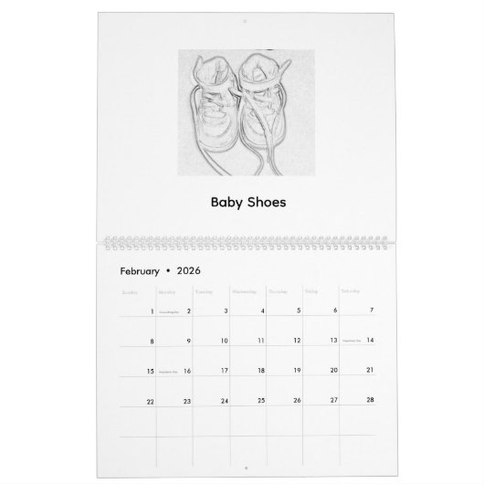 スニーカーと靴のおもしろい カレンダー (2月 2026)
