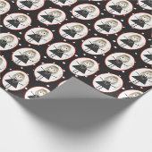 スニーカーにフィギュアを水玉模様 ラッピングペーパー (角)