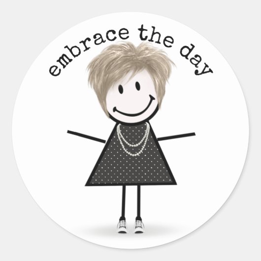 スニーカーにフィギュア引用文 ラウンドシール (正面)