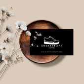 スニーカーのスポーツシューズ手描きブラック 名刺