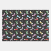 スニーカーのパターン ラッピングペーパーシート (正面2)