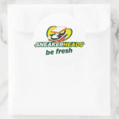 スニーカーのヘッドステッカー ラウンドシール (バッグ)