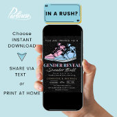 スニーカーのボール性別が青またはピンクを明らかにする 招待状