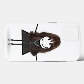スニーカーを履いた髪のあるスティックガール Case-Mate iPhoneケース (裏面 (横))