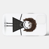スニーカーを履いた髪のある棒人間女子 Case-Mate iPhoneケース (裏面 (横))